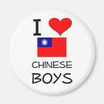 I Love Chinese Boys Fridge Magnets