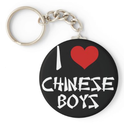 I Love Chinese Boys Keychain
