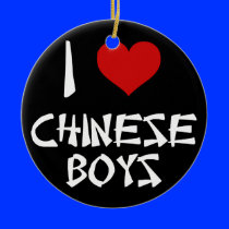 I Love Chinese Boys Ornament