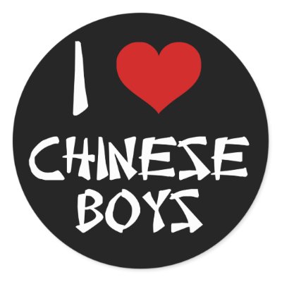 I Love Chinese Boys Sticker