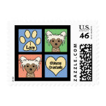 I Love Chinese Cresteds postage