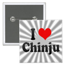 I Love Chinju, Korea. Naega Salang Chinju, Korea Button