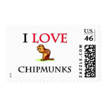 I Love Chipmunks postage