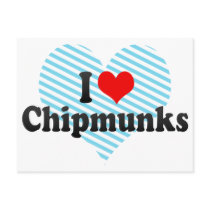 I Love Chipmunks Post Card