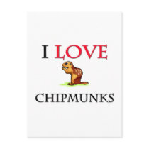 I Love Chipmunks Postcard