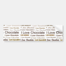 I Love Chocolate Bumper Stickers