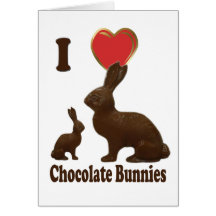 I Love Chocolate Bunnies Card