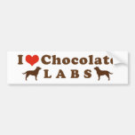I Love Chocolate Labs Bumper Stickers