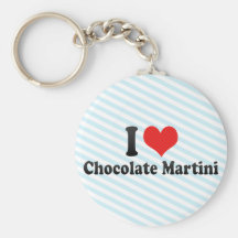 I Love Chocolate Martini Keychain