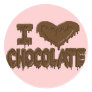 I love chocolate round stickers