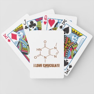 I Love Chocolate (Theobromine Chemical Molecule) Bicycle Playing Cards