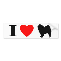 I Love Chow Chows Bumper Sticker bumper stickers by MenagerieMayhem I Love Chow Chows Bumper Sticker bumper stickers
