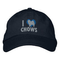 I Love Chows Embroidered Hat (Blue) embroidered hats