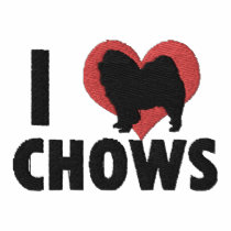 I Love Chows Embroidered Shirt (Long Sleeve) embroidered shirts