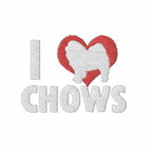 I Love Chows Embroidered Shirt (T-Shirt) embroidered shirts