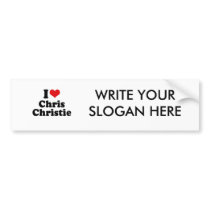 I LOVE CHRIS CHRISTIE BUMPER STICKERS