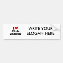 I LOVE CHRIS CHRISTIE BUMPER STICKERS