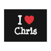 I love Chris heart custom personalized postcards by funnycustomtshirts I love Chris heart custom personalized postcards