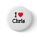 I love Chris heart T-Shirt buttons