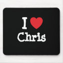 I love Chris heart T-Shirt mousepads