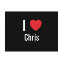 I love Chris postcards by funnycustomtshirts I love Chris postcards