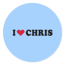 I LOVE CHRIS stickers