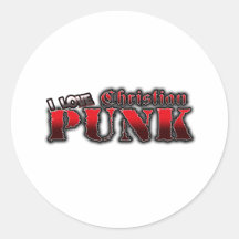 I Love Christian Punk rock punkrock CHRISTIAN PUNK Stickers