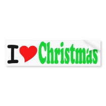 I Love Christmas Bumper Sticker bumper stickers by ChristmasSpirit I Love Christmas Bumper Sticker bumper stickers