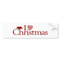 I Love Christmas bumper stickers
