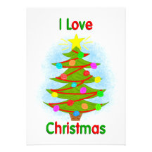 I Love Christmas Custom Announcements