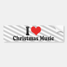 I Love Christmas Music Bumper Stickers