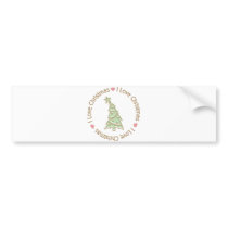 I Love Christmas Sweet Pastel Christmas Tree bumper stickers by TeeShirtsTShirts I Love Christmas Sweet Pastel Christmas Tree bumper stickers