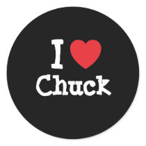 I love Chuck heart custom personalized stickers by funnycustomtshirts I love Chuck heart custom personalized stickers