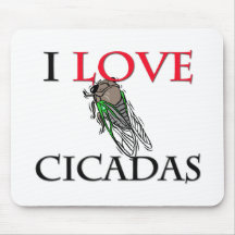 I Love Cicadas Mouse Pad