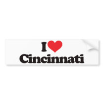 I Love Cincinnati bumper stickers