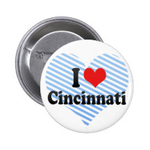 I Love Cincinnati Buttons