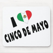 I Love Cinco de Mayo Mouse Pads