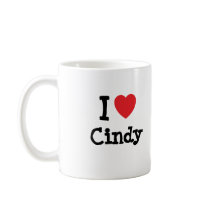 I love Cindy heart T-Shirt mugs