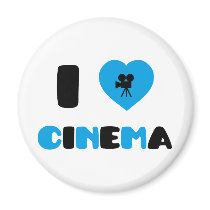 I Love Cinema Refrigerator Magnets