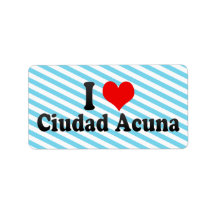 I Love Ciudad Acuna, Mexico Address Label