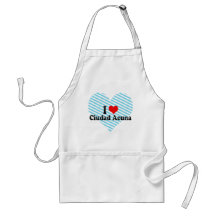 I Love Ciudad Acuna, Mexico Aprons