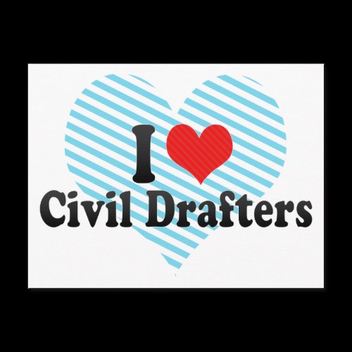 I Love Civil Drafters Postcard