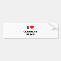 I Love Clammer'S Beach Bumper Stickers