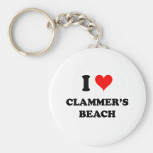 I Love Clammer'S Beach Keychains