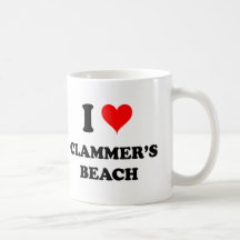 I Love Clammer'S Beach Mugs