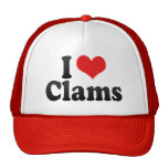 I Love Clams Mesh Hats