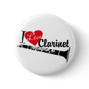 I Love Clarinet buttons
