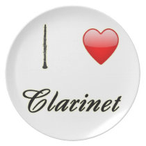 I Love Clarinet plates
