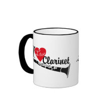 I Love Clarinet Mugs