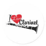 I Love Clarinet stickers
